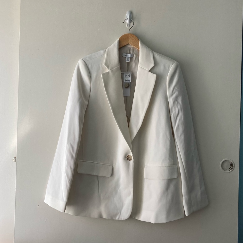 Topshop • Cream Notch Lapel Blazer